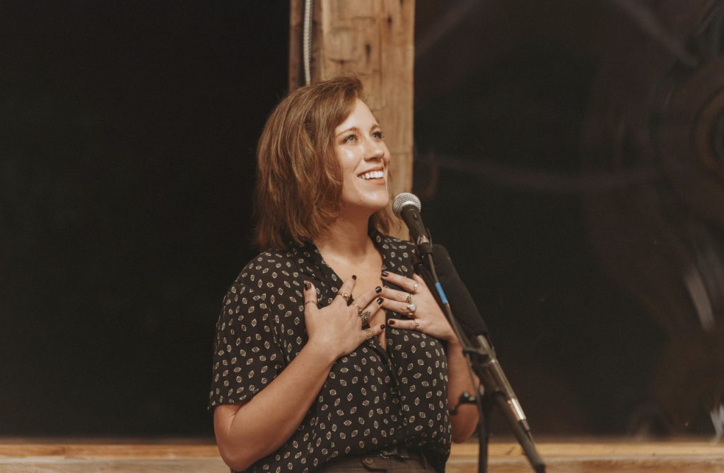 Storyteller Christy Villalobos. Photo by Aaron Curtis.