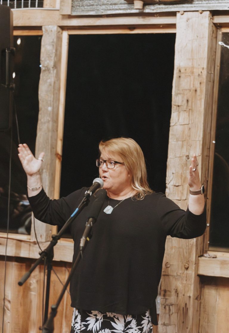Storyteller Mita Vogel. Photo by Aaron Curtis.